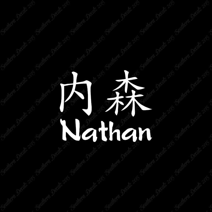 Chinese Name Symbols "Nathan"