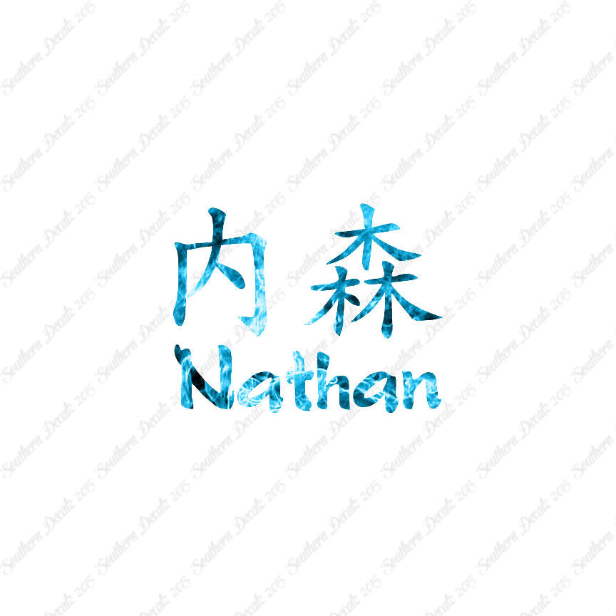 Chinese Name Symbols "Nathan"