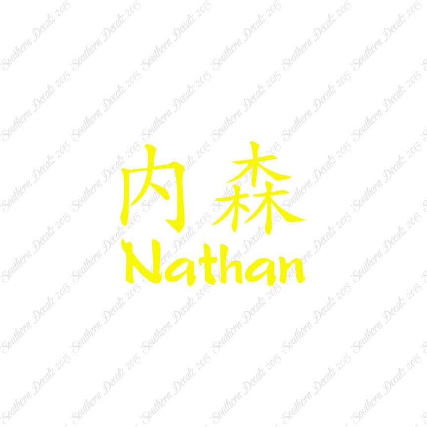 Chinese Name Symbols "Nathan"
