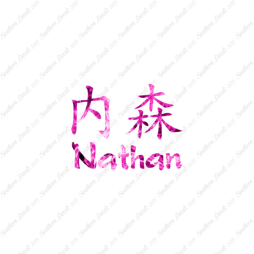 Chinese Name Symbols "Nathan"