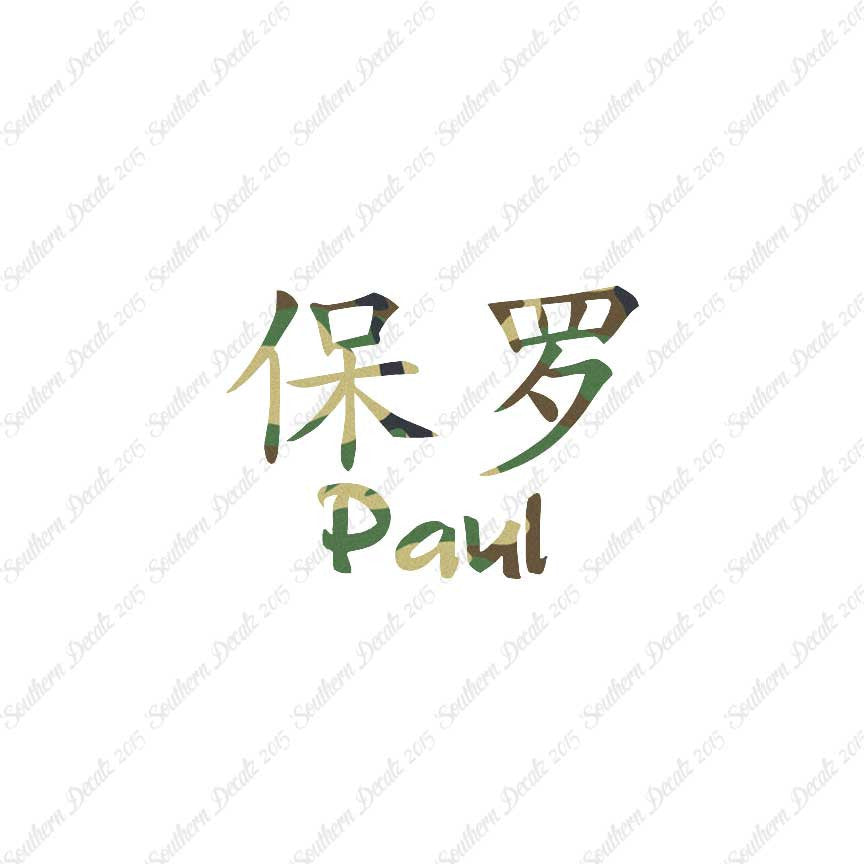 Chinese Name Symbols "Paul"