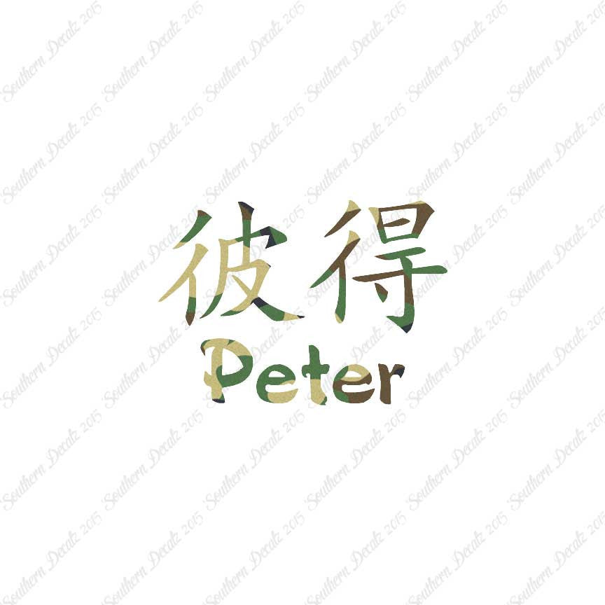 Chinese Name Symbols "Peter"