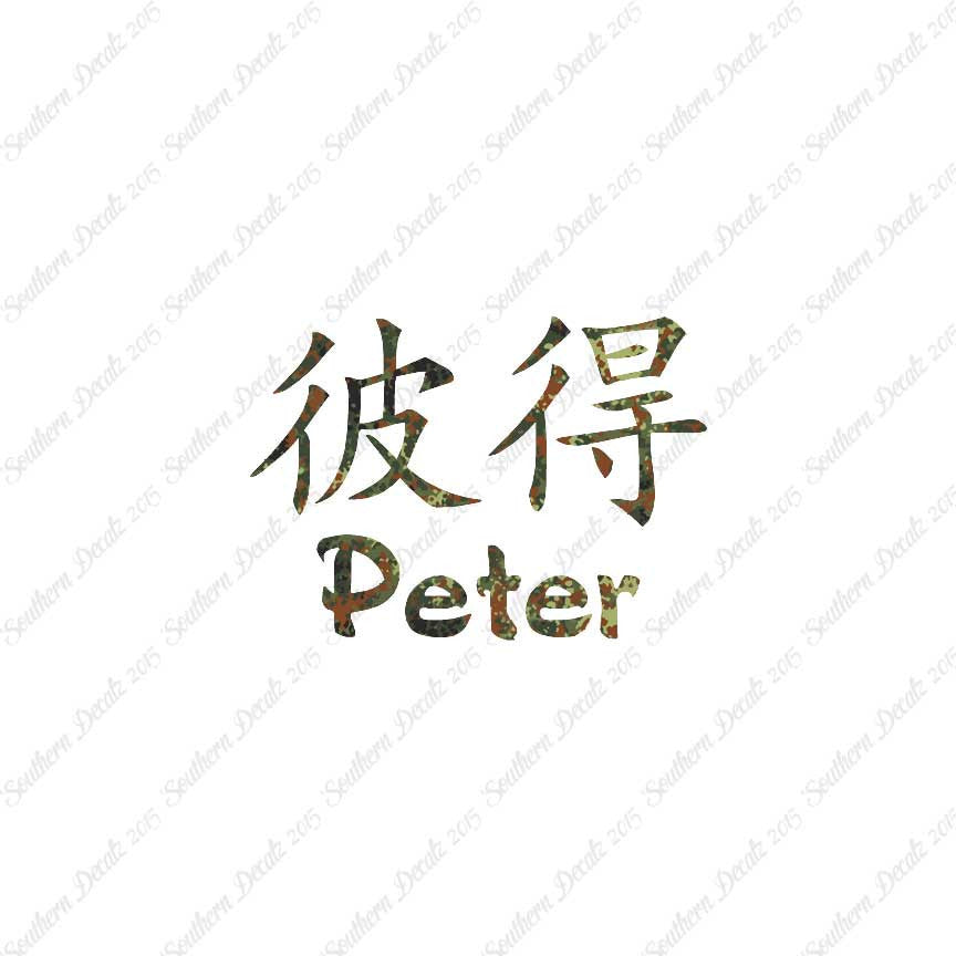 Chinese Name Symbols "Peter"