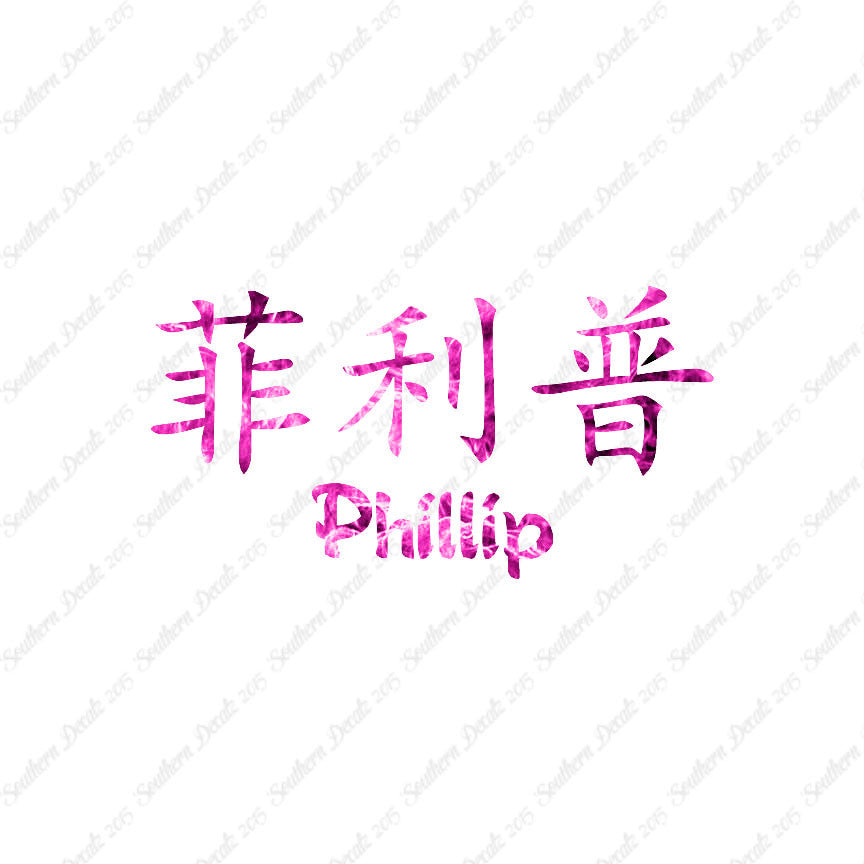 Chinese Name Symbols "Phillip"