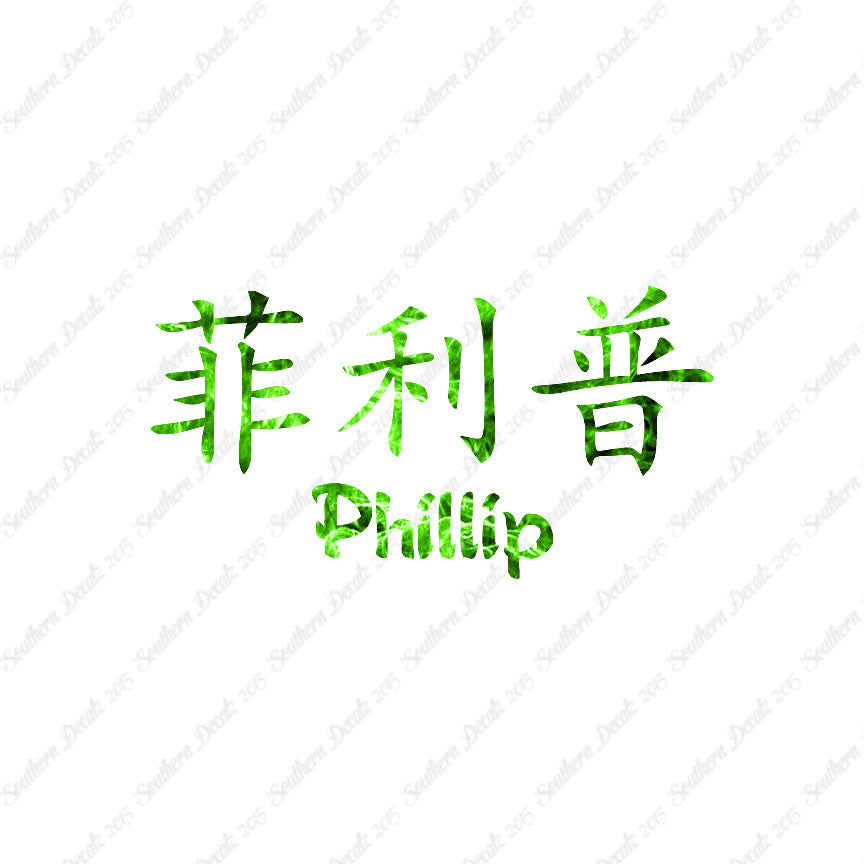 Chinese Name Symbols "Phillip"