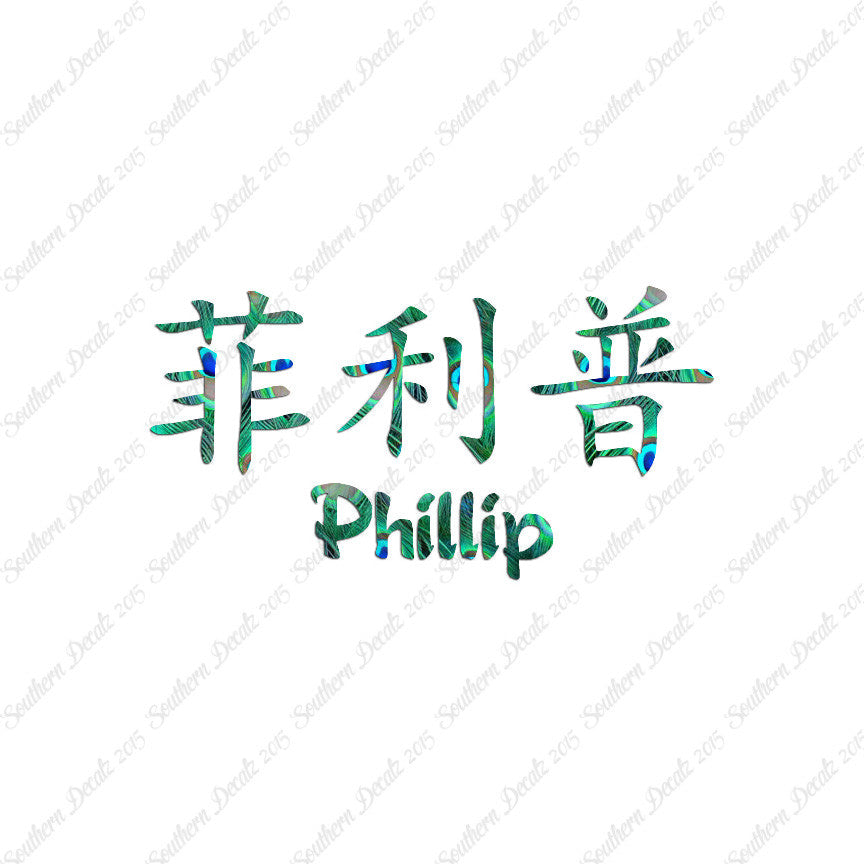 Chinese Name Symbols "Phillip"