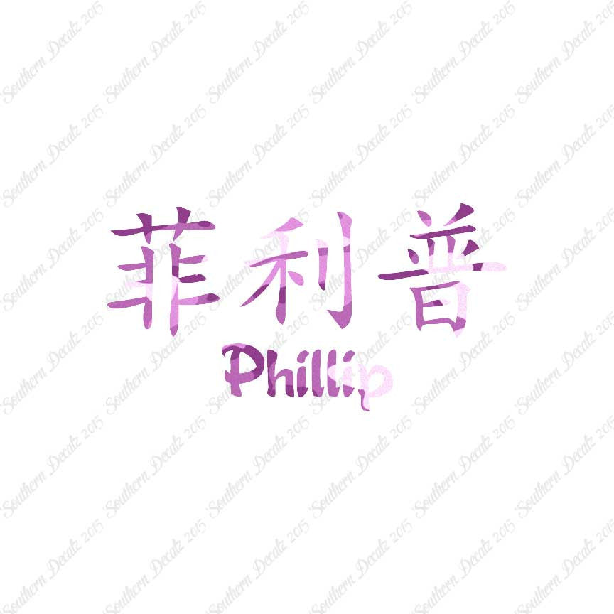 Chinese Name Symbols "Phillip"