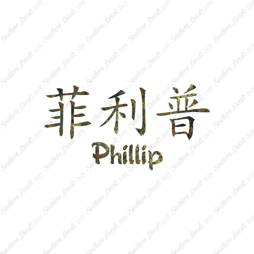 Chinese Name Symbols "Phillip"