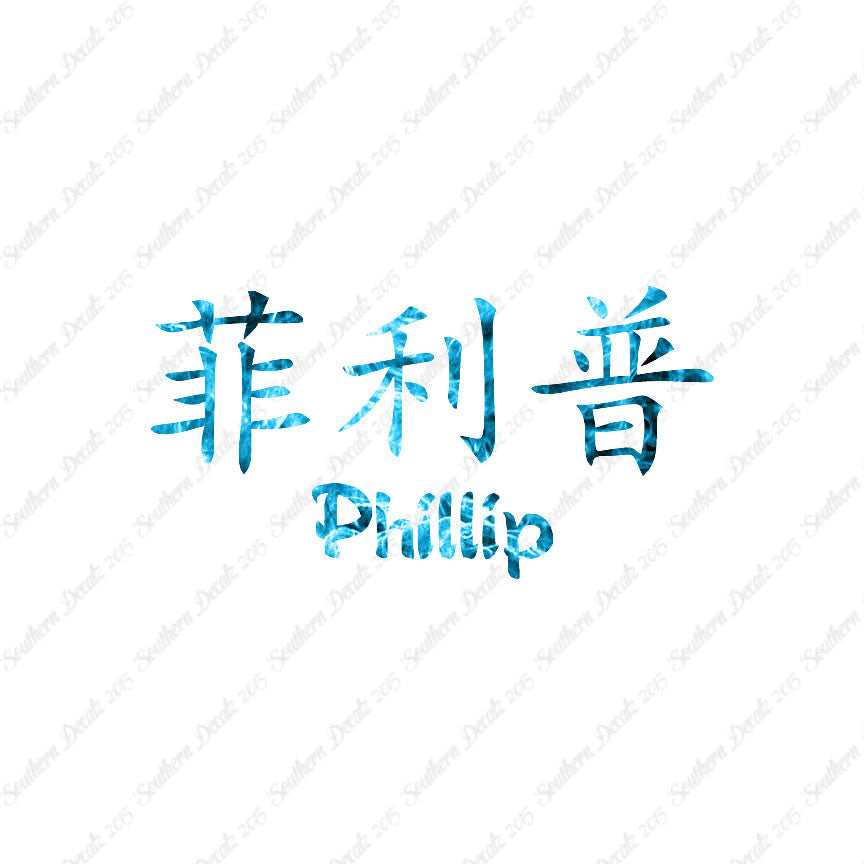 Chinese Name Symbols "Phillip"