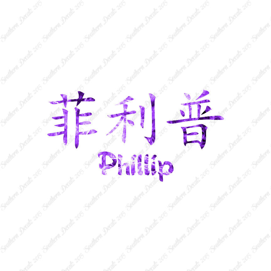 Chinese Name Symbols "Phillip"