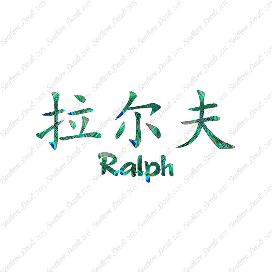 Chinese Name Symbols "Ralph"
