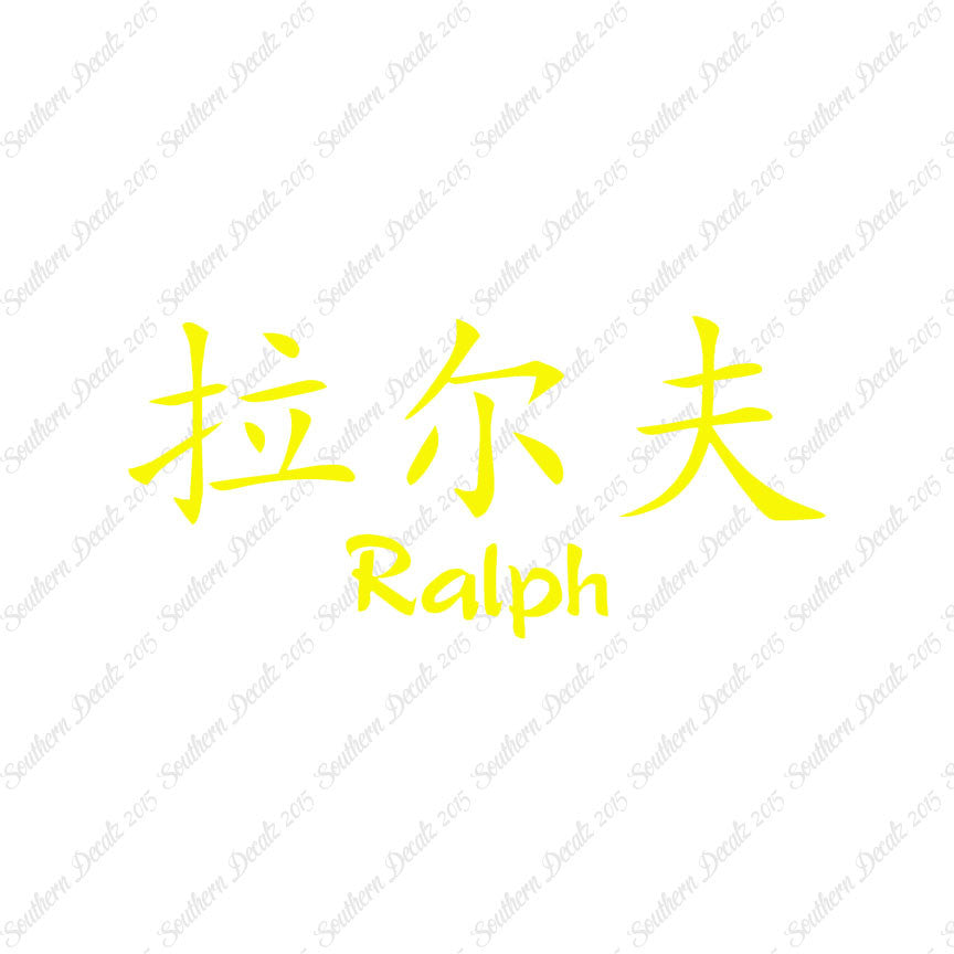 Chinese Name Symbols "Ralph"