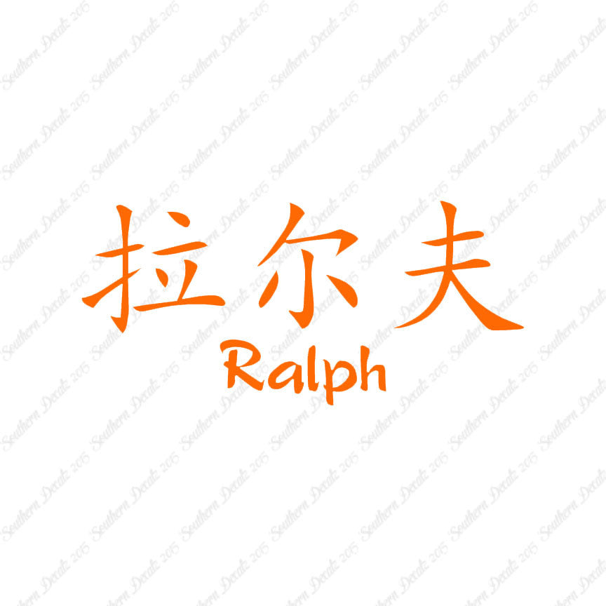 Chinese Name Symbols "Ralph"