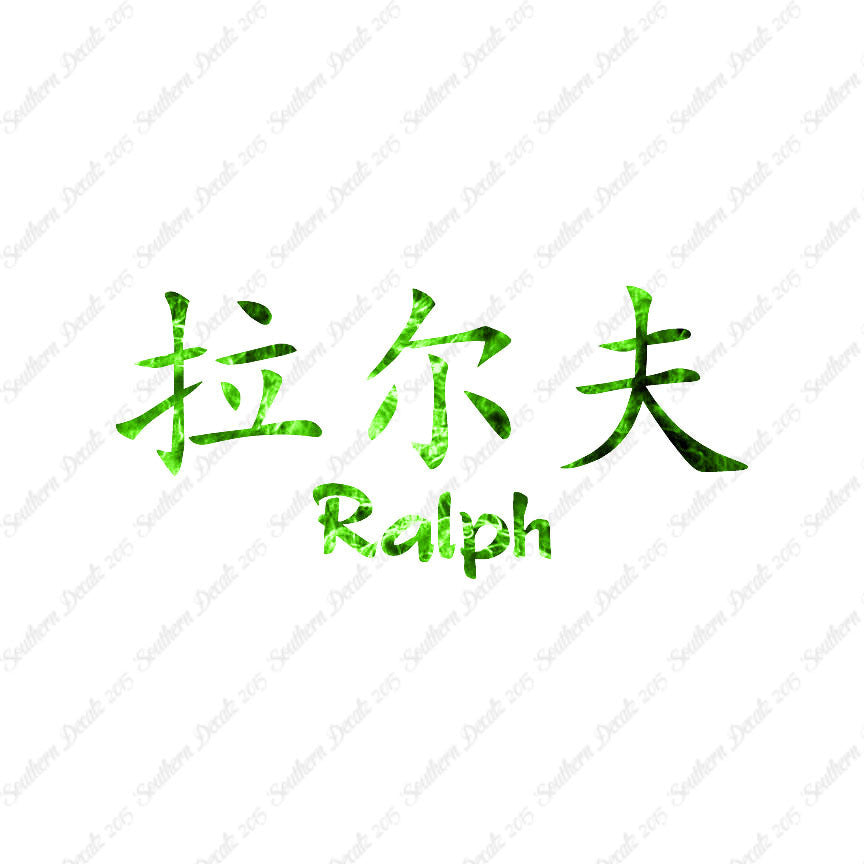 Chinese Name Symbols "Ralph"