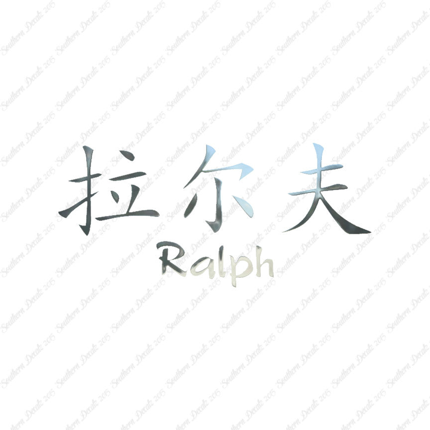 Chinese Name Symbols "Ralph"