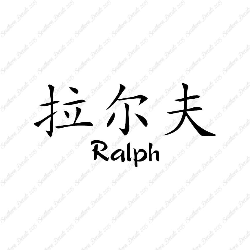 Chinese Name Symbols "Ralph"