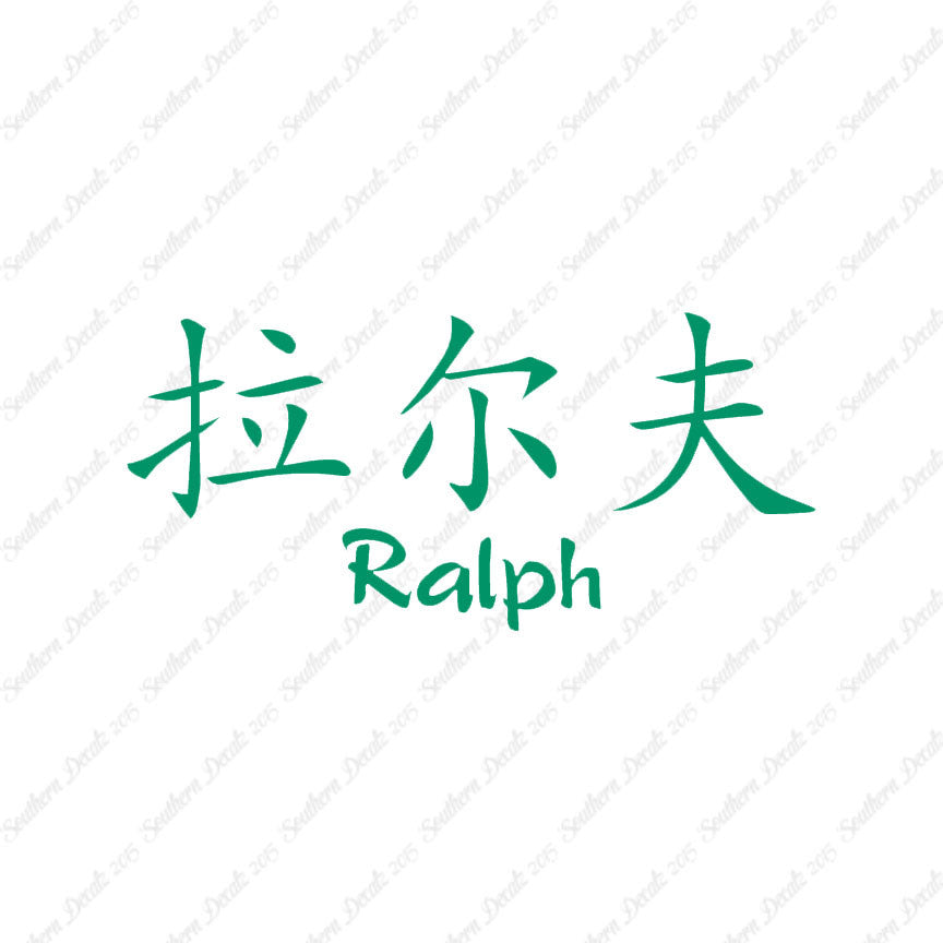 Chinese Name Symbols "Ralph"