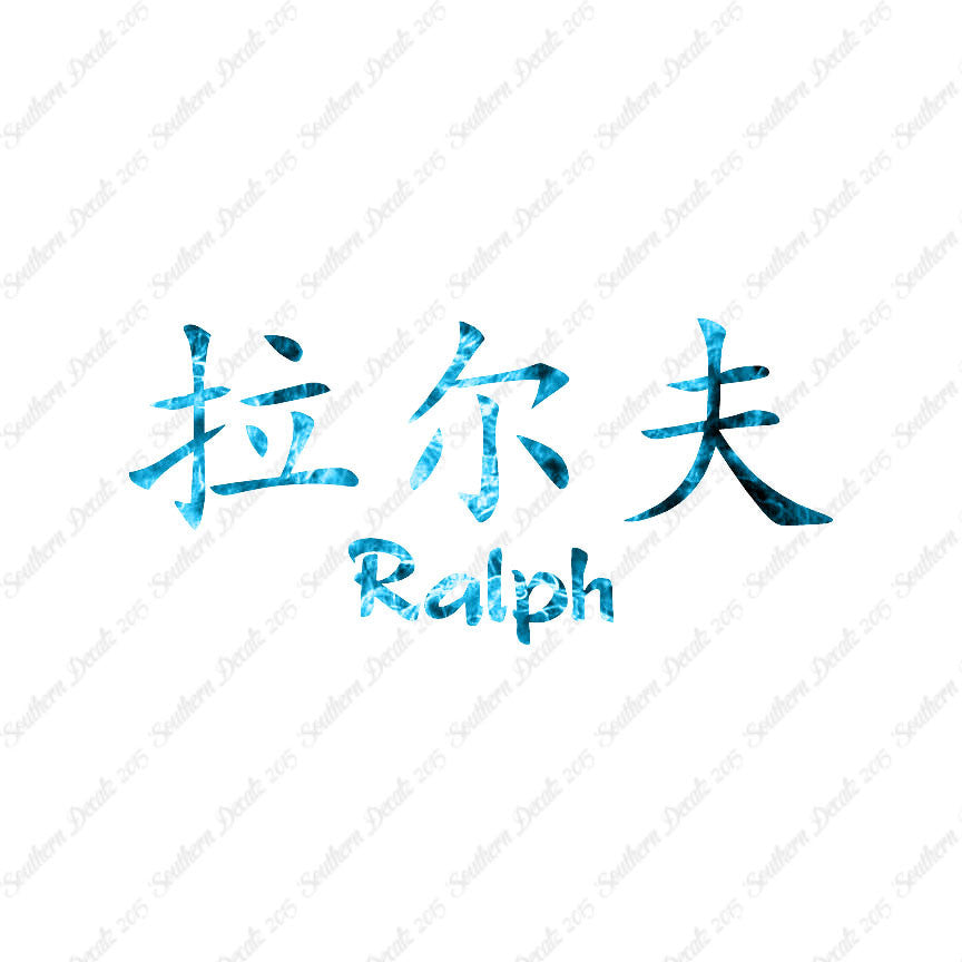 Chinese Name Symbols "Ralph"
