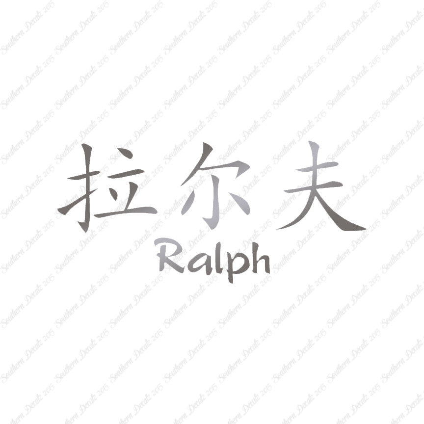 Chinese Name Symbols "Ralph"