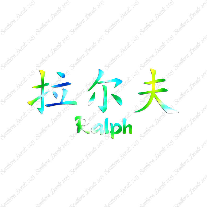 Chinese Name Symbols "Ralph"