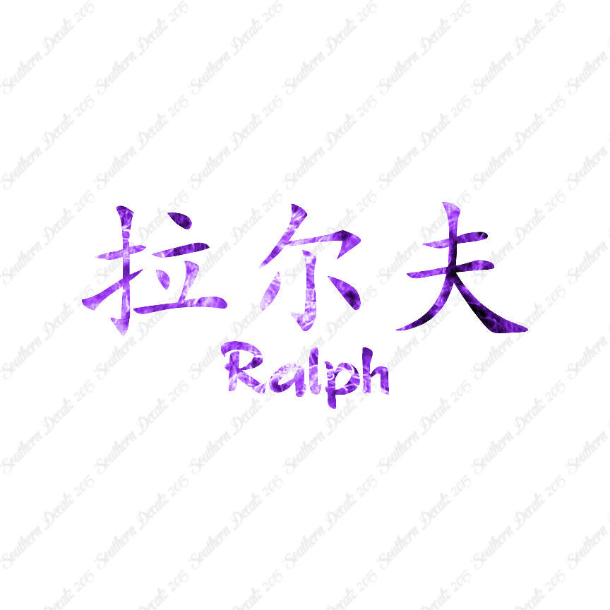 Chinese Name Symbols "Ralph"