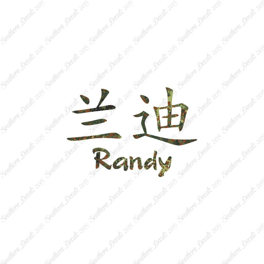 Chinese Name Symbols "Randy"
