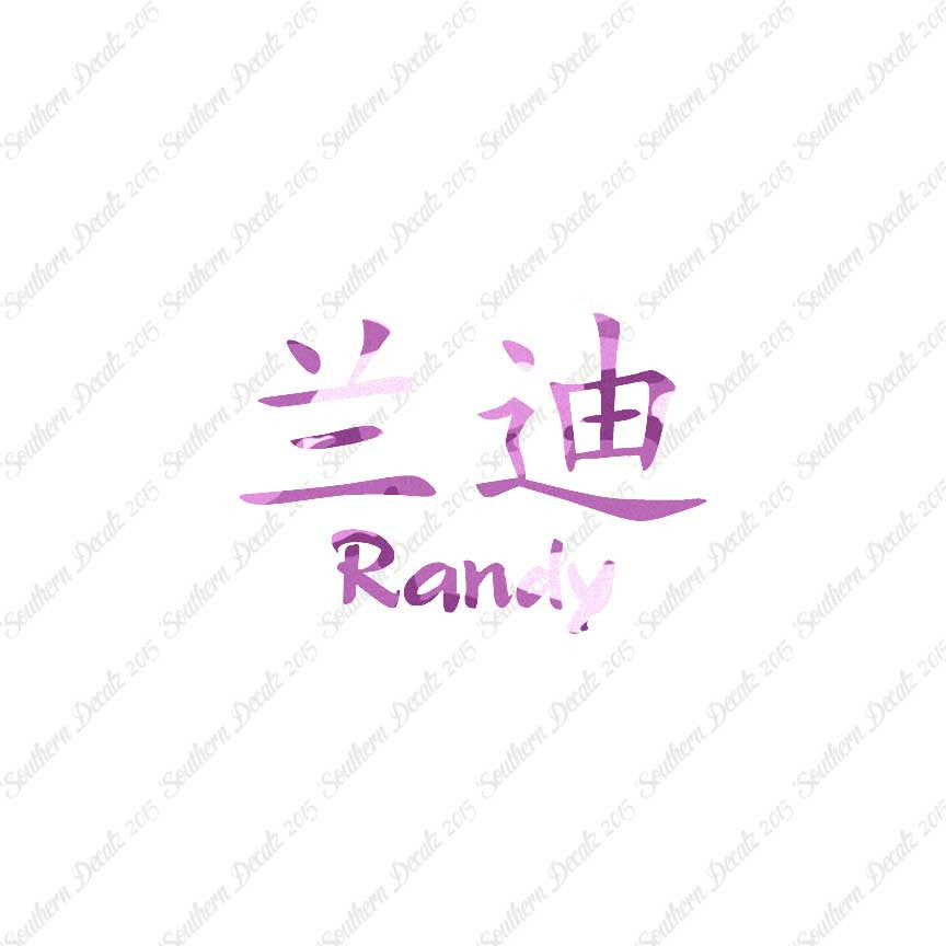 Chinese Name Symbols "Randy"