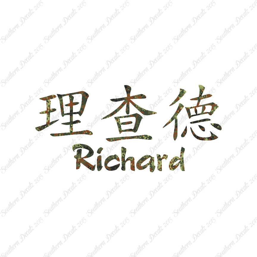 Chinese Name Symbols "Richard"