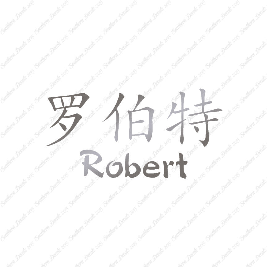 Chinese Name Symbols "Robert"
