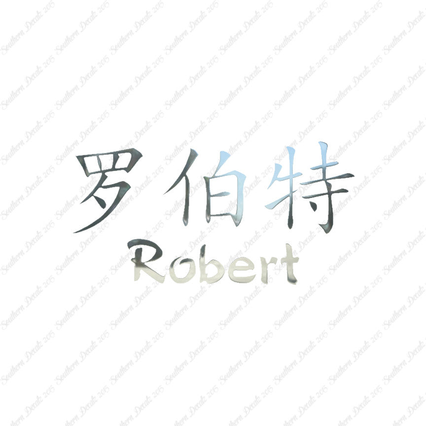 Chinese Name Symbols "Robert"