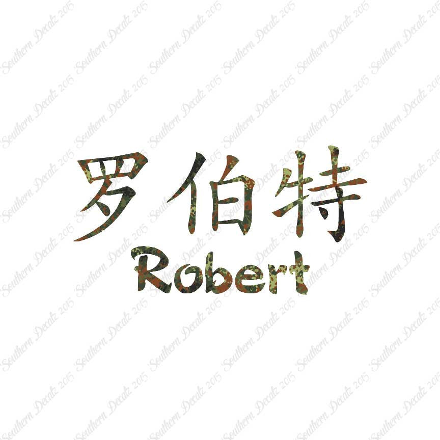 Chinese Name Symbols "Robert"