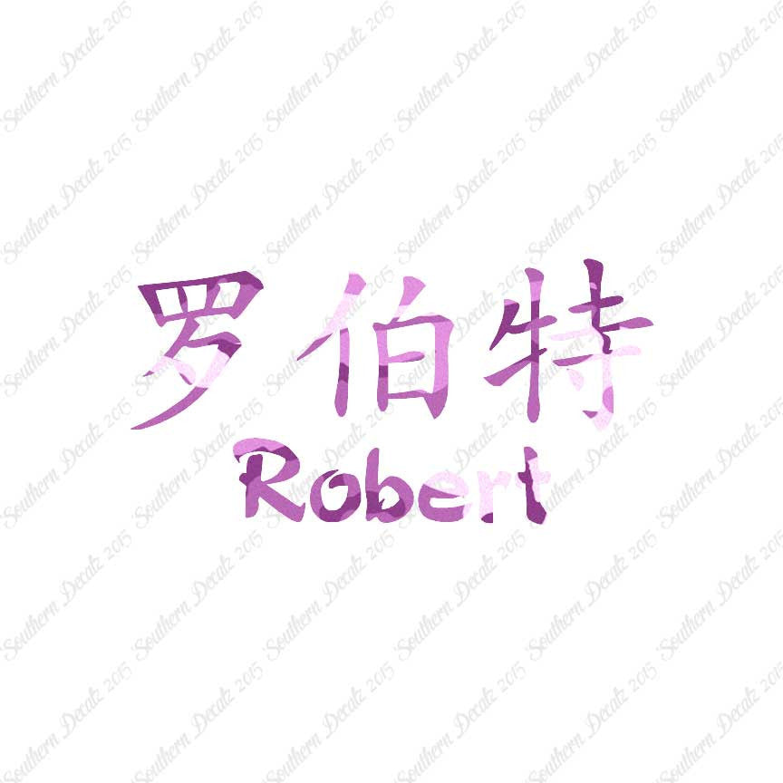 Chinese Name Symbols "Robert"