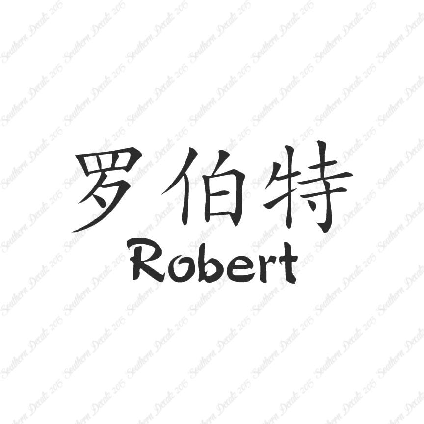Chinese Name Symbols "Robert"