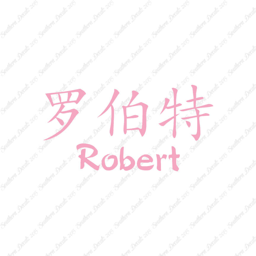Chinese Name Symbols "Robert"