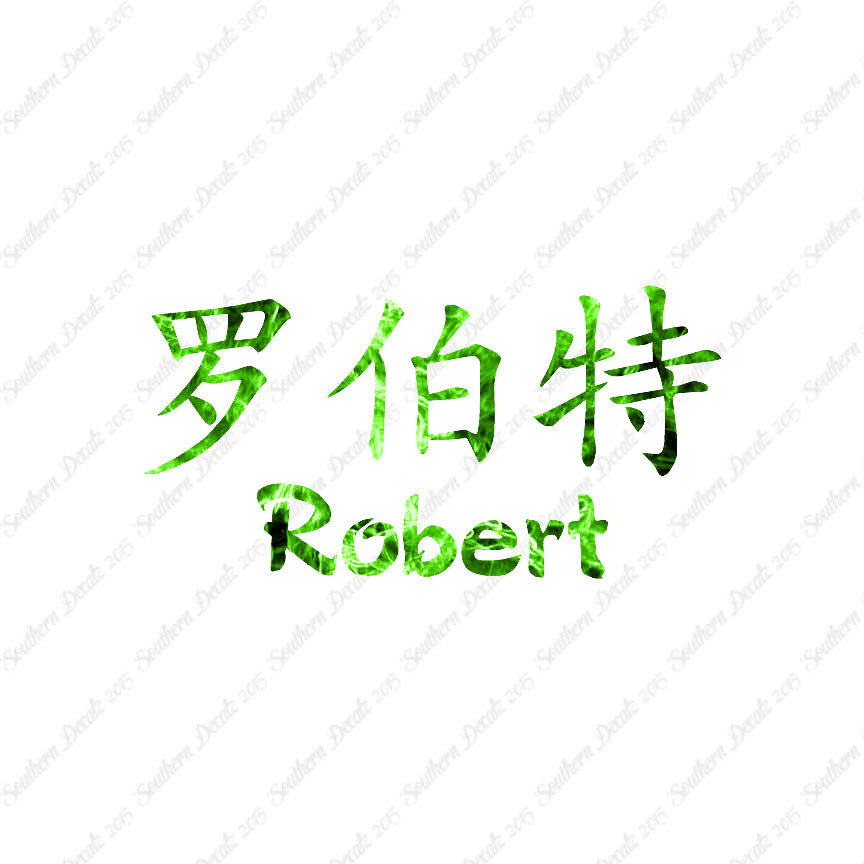 Chinese Name Symbols "Robert"