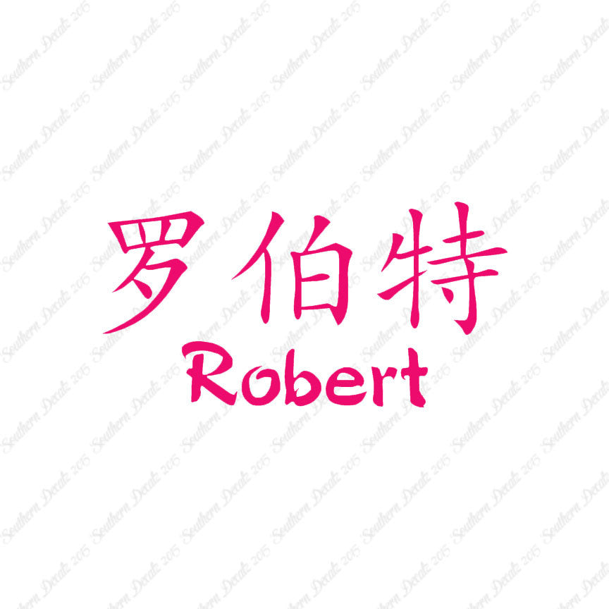 Chinese Name Symbols "Robert"