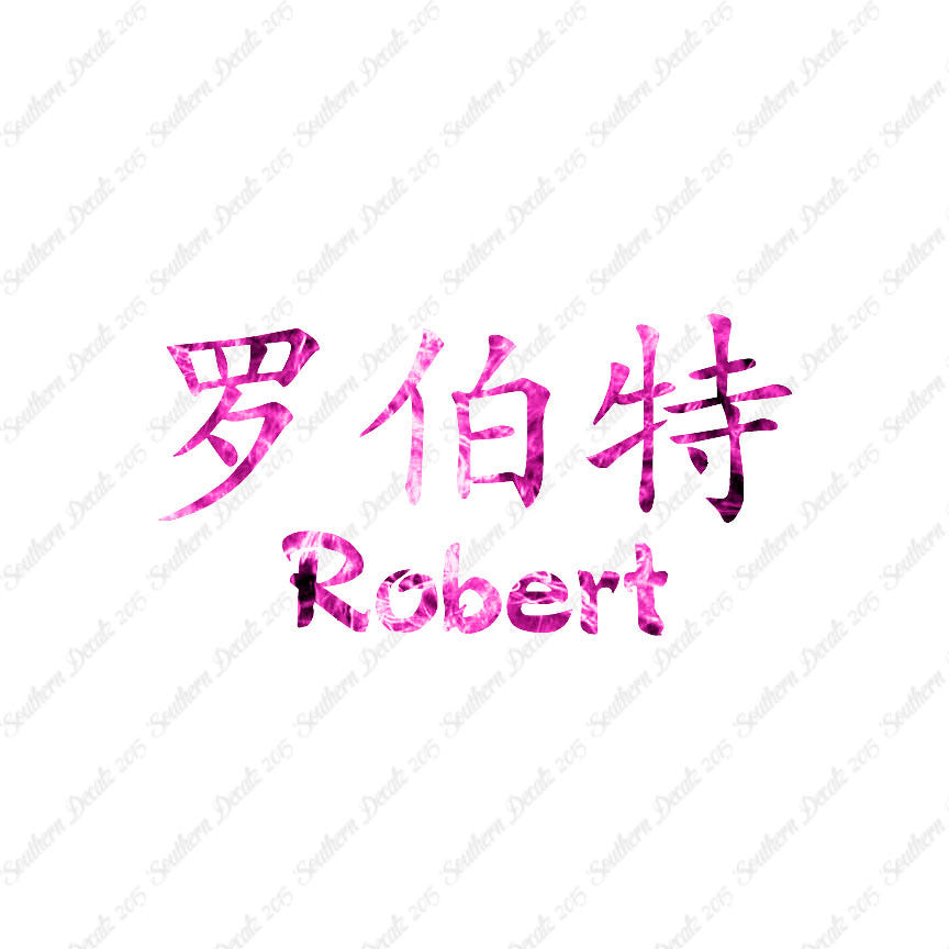 Chinese Name Symbols "Robert"
