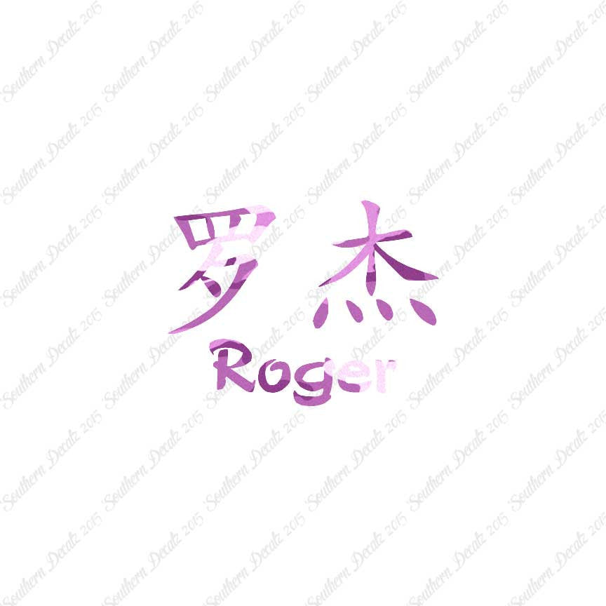 Chinese Name Symbols "Roger"