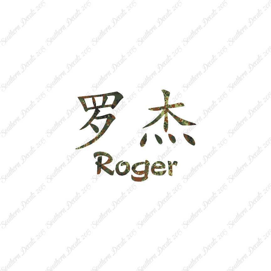 Chinese Name Symbols "Roger"