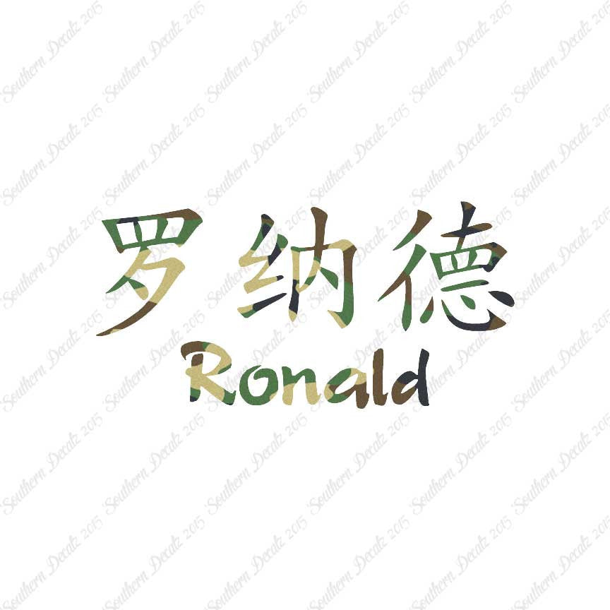 Chinese Name Symbols "Ronald"