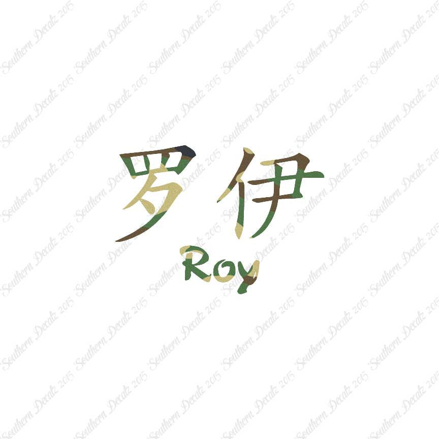 Chinese Name Symbols "Roy"