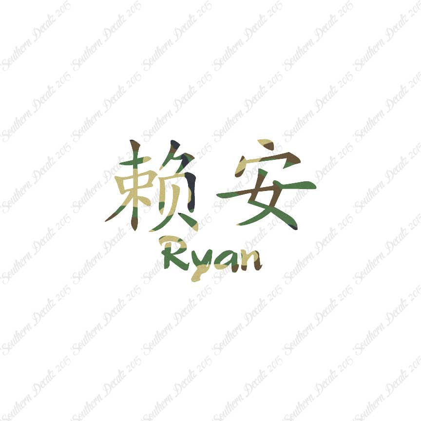 Chinese Name Symbols "Ryan"