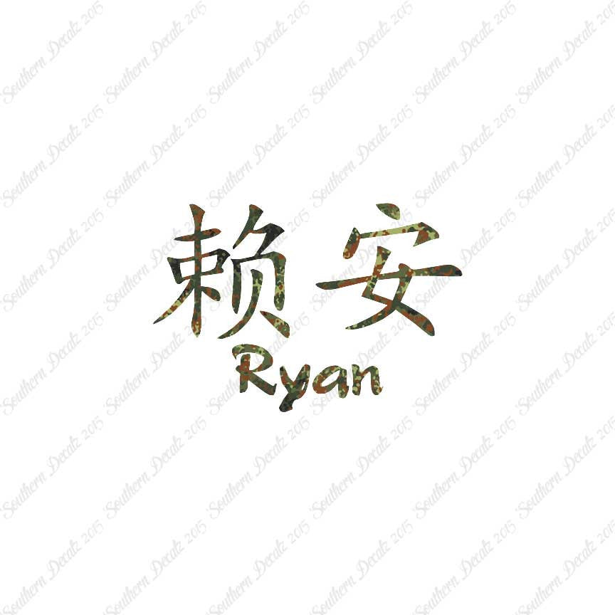 Chinese Name Symbols "Ryan"