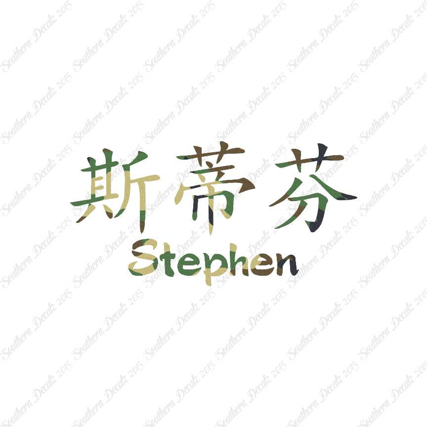 Chinese Name Symbols "Stephen"