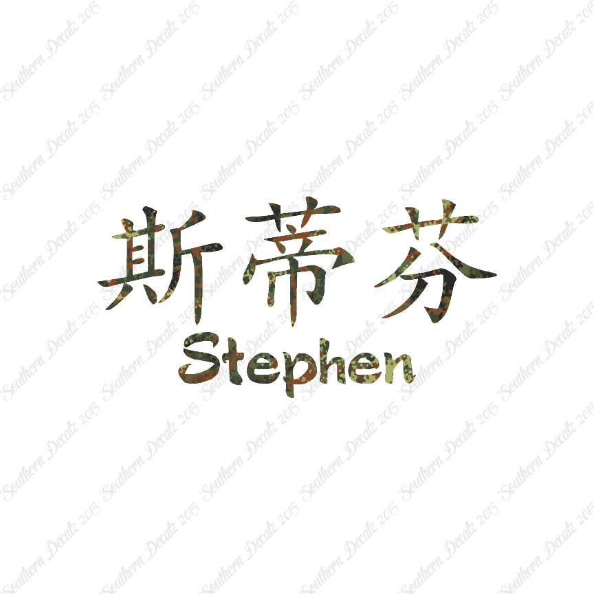 Chinese Name Symbols "Stephen"