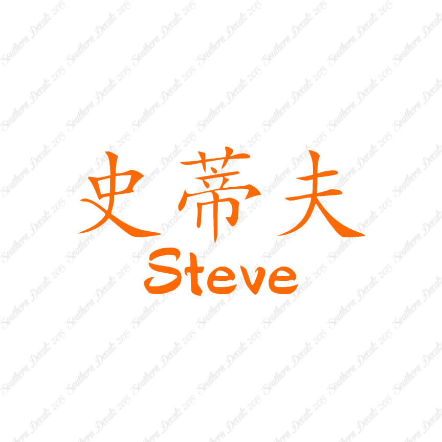 Chinese Name Symbols "Steve"
