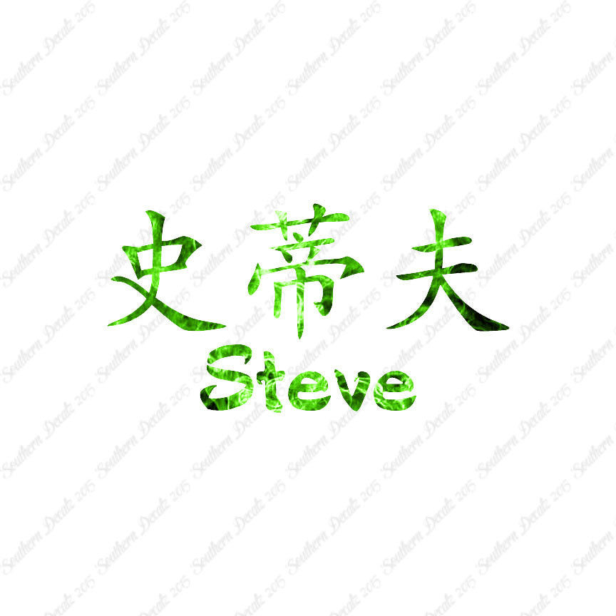 Chinese Name Symbols "Steve"