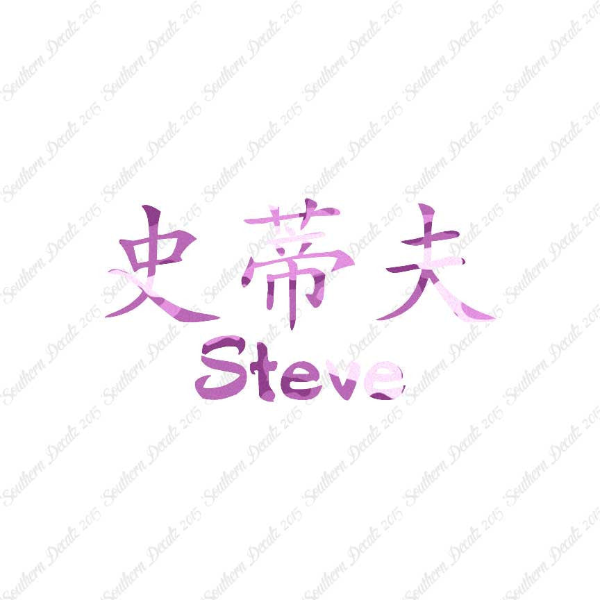 Chinese Name Symbols "Steve"
