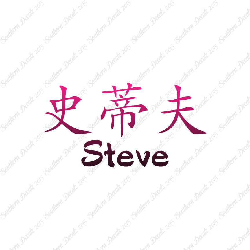 Chinese Name Symbols "Steve"