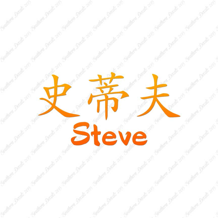Chinese Name Symbols "Steve"